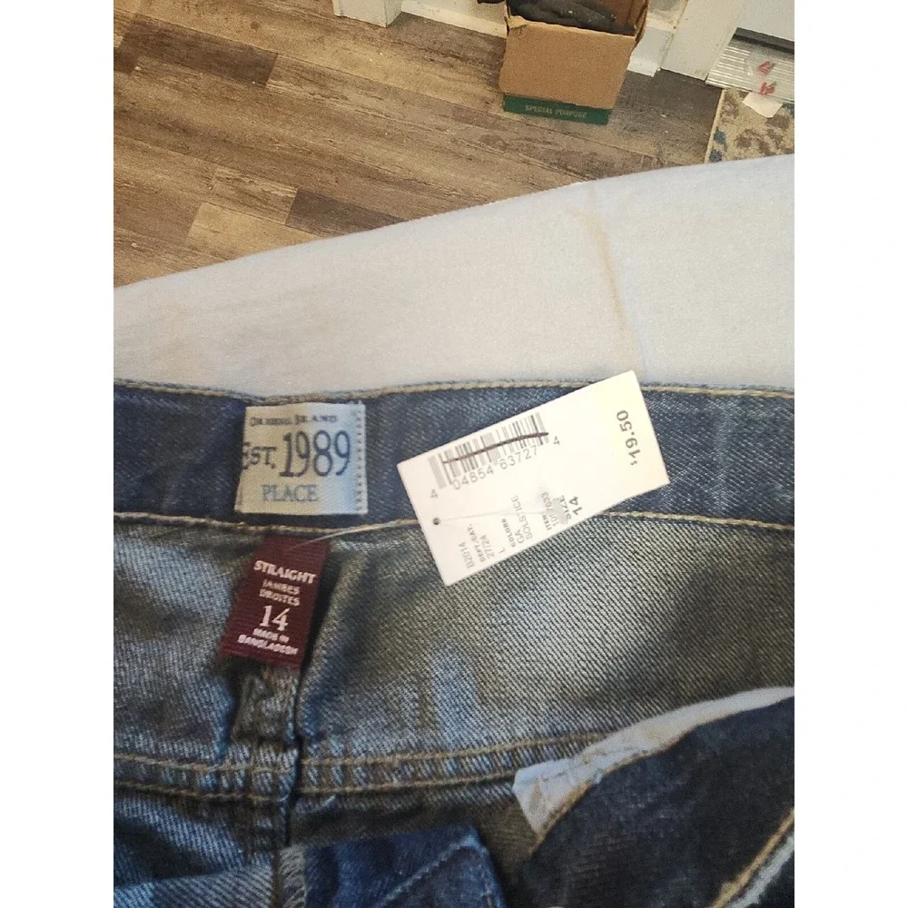 The Children's Place Boys Straight Blue Jeans size 14, 5 pockets